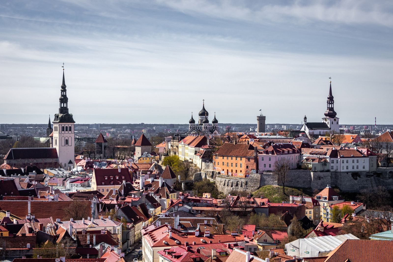 Vue panoramique de la vieille ville de Tallinn, Estonie