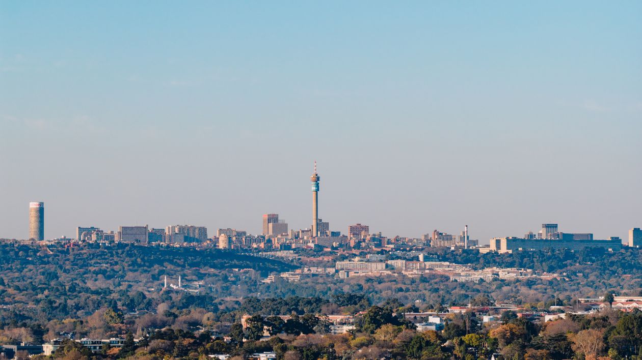 L'horizon de Johannesburg avec la tour Hillbrow