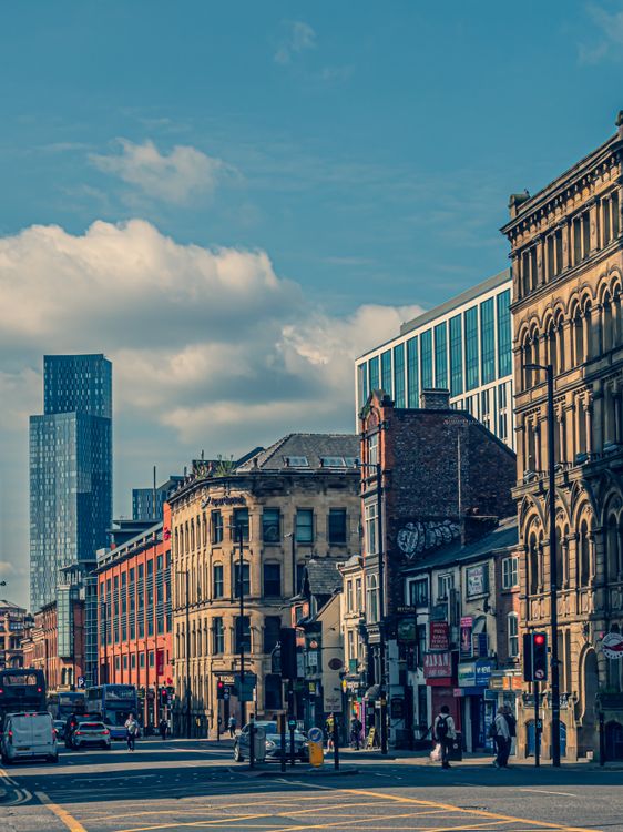 Scène de rue Manchester, près de Macclesfield
