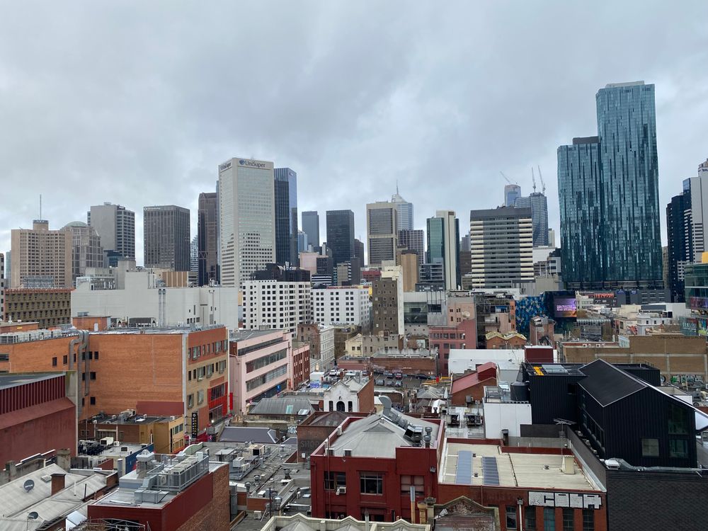 La ville de Melbourne au crépuscule, Australie
