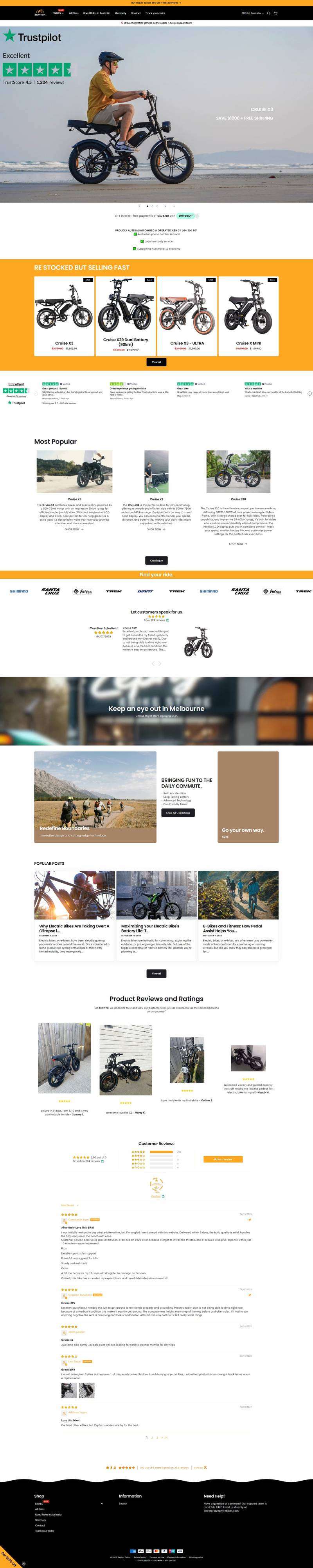 E‑bike brand screenshot screenshot