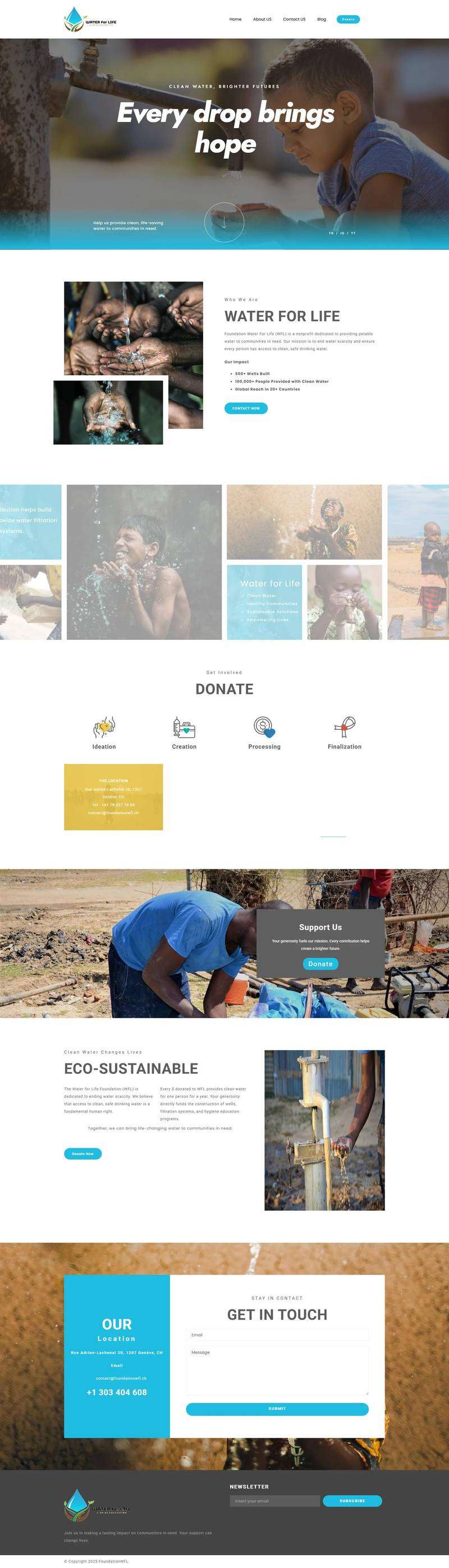 Water charity screenshot screenshot